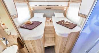 positioned lengthways to the direction of travel offer an especially comfortable, low bed access.