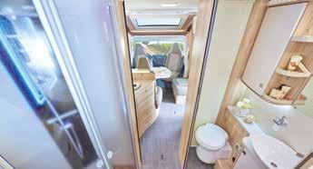 Spacious storage cabinets and mirrors offer the ultimate in bathing comfort here too.