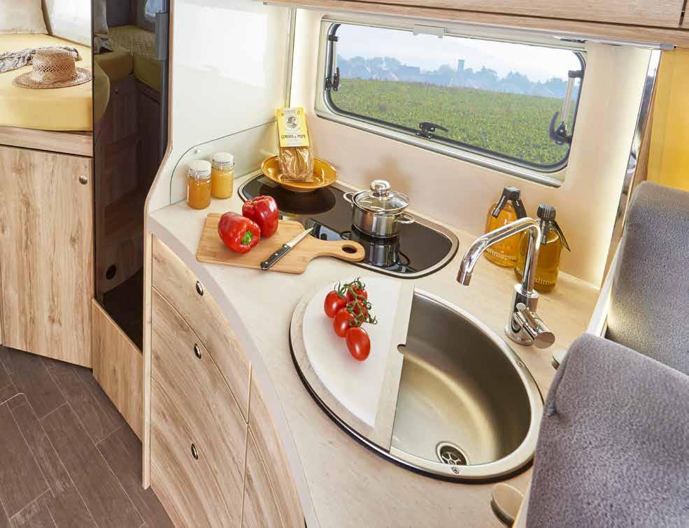 Smart details such as the underfloor storage compartment as a mobile wine