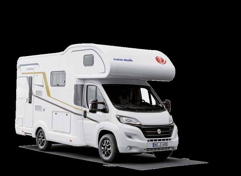 to 6 sleeping areas and 6 approved seats Figure: Activa One The largest top cab in its class Activa One and Terrestra A from Eura Mobil offers maximum space in their elegant coachbuilt.