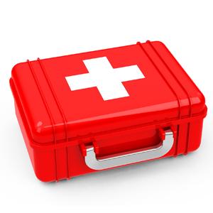 ANATOMY OF A FIRST AID KIT FROM THE AMERICAN RED CROSS 5 A well-stocked first aid kit is a handy thing to have. To be prepared for emergencies: Keep a first aid kit in your home and in your car.