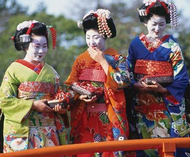 Presorted Standard U.S. Postage PAID Mercury Mailing Systems, Inc. Geishas are easily recognized by their colorfully decorated kimonos and traditional white makeup.