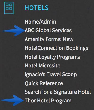 Lesson 9: THOR and ABC Global In addition to our own Hotels and Resorts program, Signature has an agreement with THOR and ABC Global.