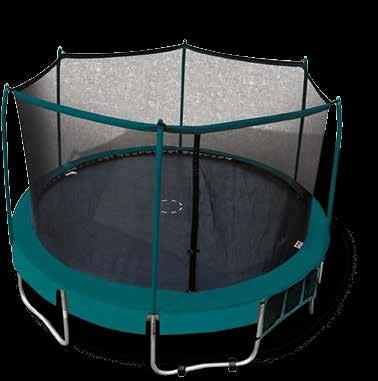 3 steel tubing makes this trampoline a super solid structure.