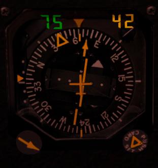 Notice the Localizer is nearly perfectly aligned and the arrow. Also, look at the other arrow on the left side of the gauge. That is the glide slope.