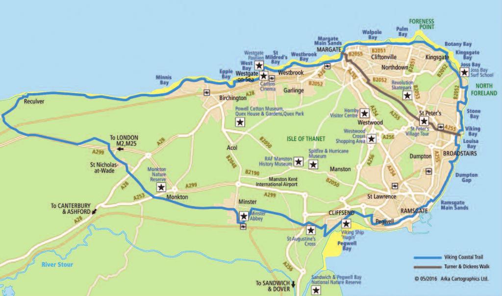 Escape to the Isle of Thanet The Isle of Thanet is around 40 square miles in area (103.
