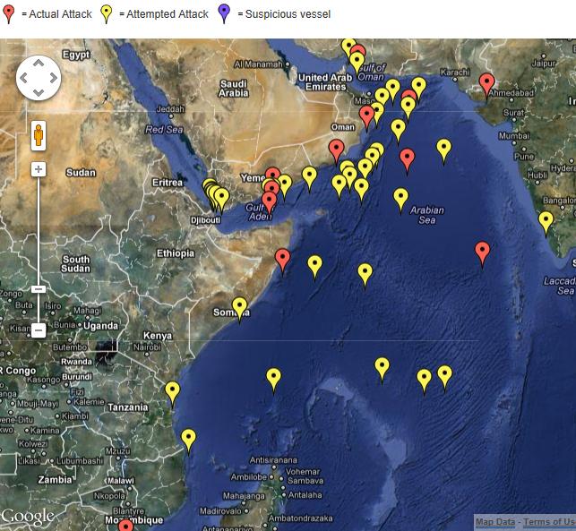 IMB Piracy Report January to March 2012 Total attacks Gulf of Aden &