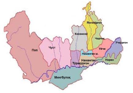 6% part of the territory of Uzbekistan); - Borders with Republic of Kyrgyzstan, Republic of Tajikistan,