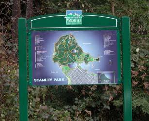 It consists of identification signs, directional signs and park directories, and was designed to assist visitors accessing the park in vehicles.