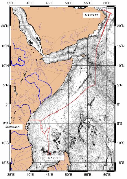 - 3 / 8 - From May to July 2006: Beautemps-Beaupré performed sediment measurements on the following track: then proceeded with further surveys in the SAIHC area.