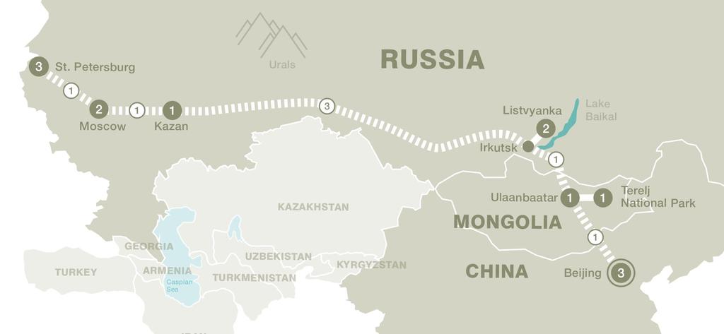 Journey Itinerary Trans Mongolian Discovery Days Westbound Countries Distance Activity
