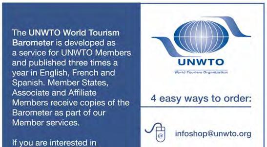 The UNWTO World Tourism Barometer is a publication of the World Tourism Organization (UNWTO).