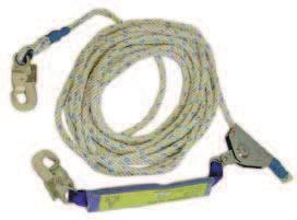 Travelling safety device DIN 353-2, Type ASK 1 Rope shortener function: takes up slack rope and thus reduces height of the fall.