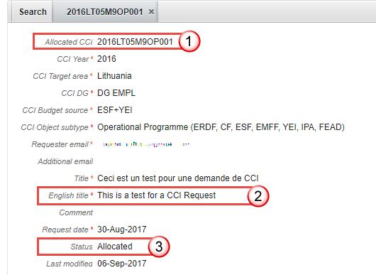 Appendix: Breakdown of CCI Codes The Format used for the CCI Codes in SFC2014 is YEAR CC DG FF TP SEQ e.g.
