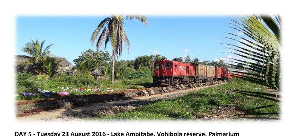 DAY 4 - Monday 22 August 2016 - train to Lake Ampitabe Breakfast will be served early and after that M Jean-Nico, the kind hotel owner will accompany you to the railway station, an interesting