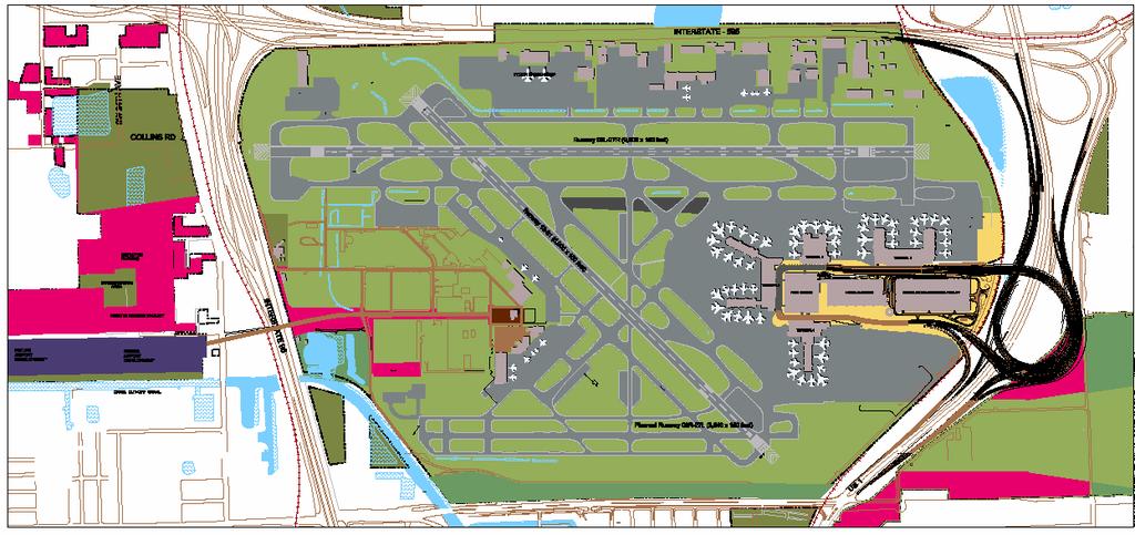 Existing Conditions AIRPORT PROFILE Passenger Terminal Complex 57 air carrier gates 11,500 structured parking stalls Airfield Operations Area