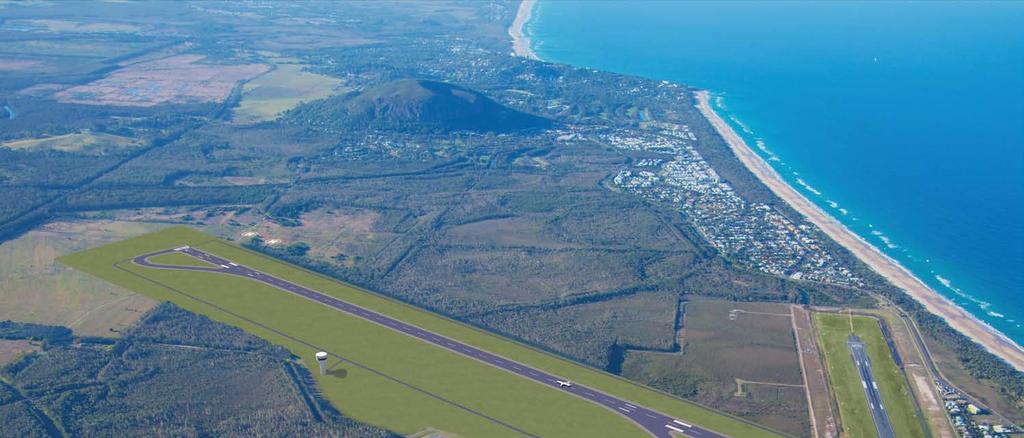 CONVENIENT The proposed $347 million expansion of the Sunshine Coast Airport, including the construction of a new South-East to North-West aligned runway for domestic and international aircraft will