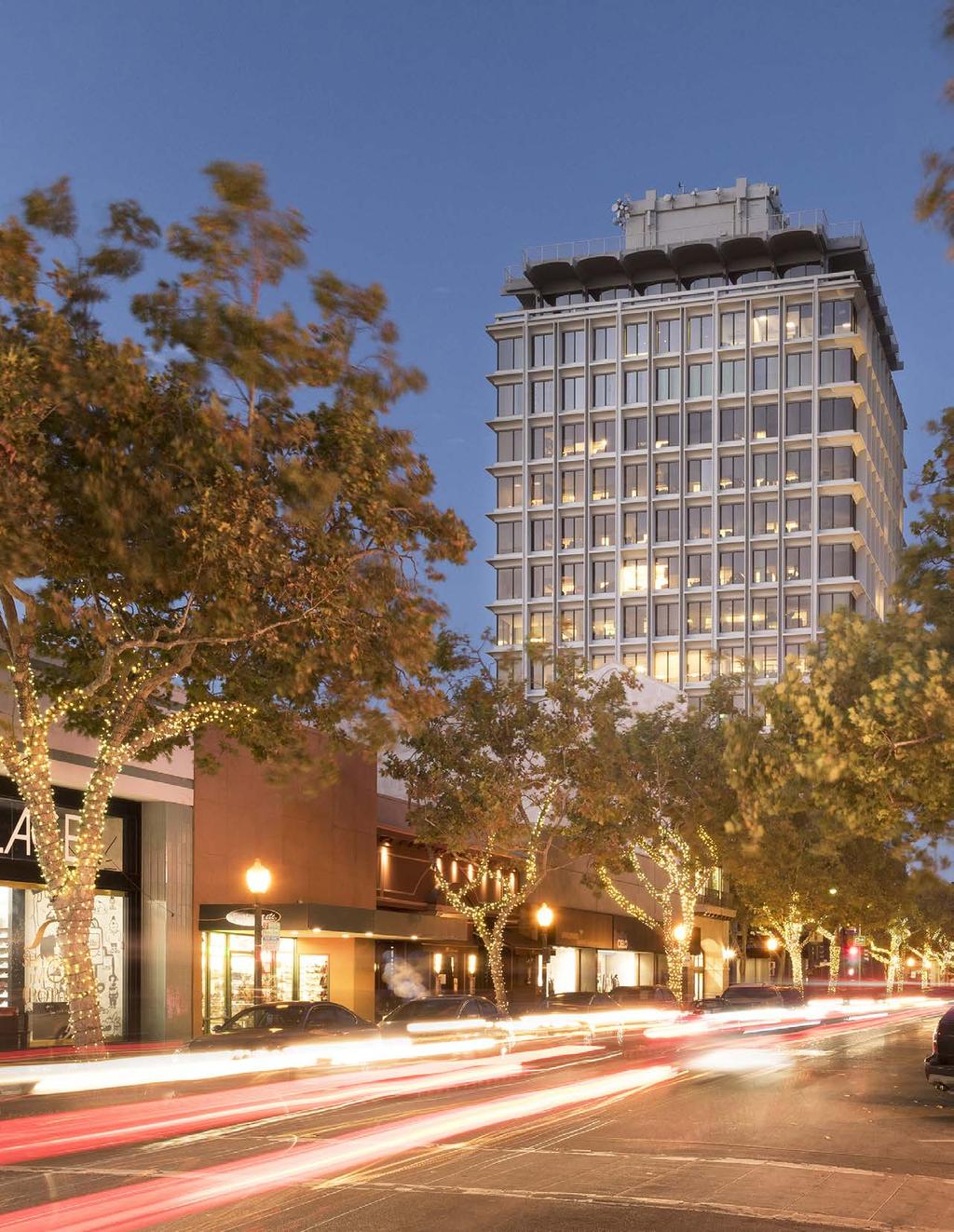 PROMINENCE Upon its completion, 525 University immediately became a symbol of Palo Alto s stature as the region s only high-rise office tower and continues to be one of the
