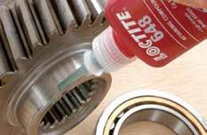 Using Loctite retaining compounds allows a manufacturer to use slip-fitted parts with relaxed machining tolerances.