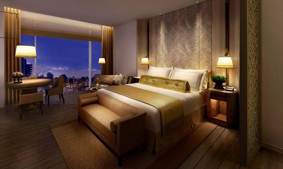A CHOICE OF COMFORT Waldorf Astoria Bangkok features 171 elegantly appointed Rooms and Suites, including 136
