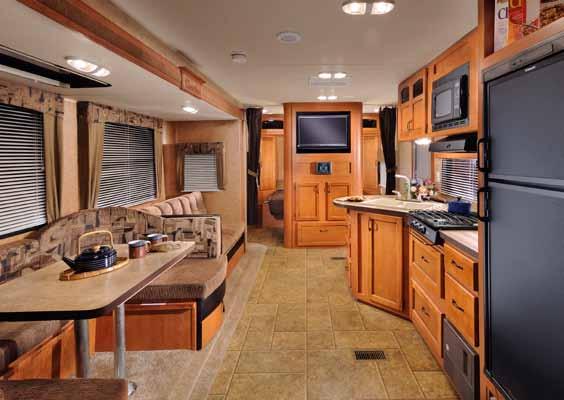 COMFORTABLE AND ACCOMODATING 264BH in Earth Tan The Cherokee line of travel trailers offers
