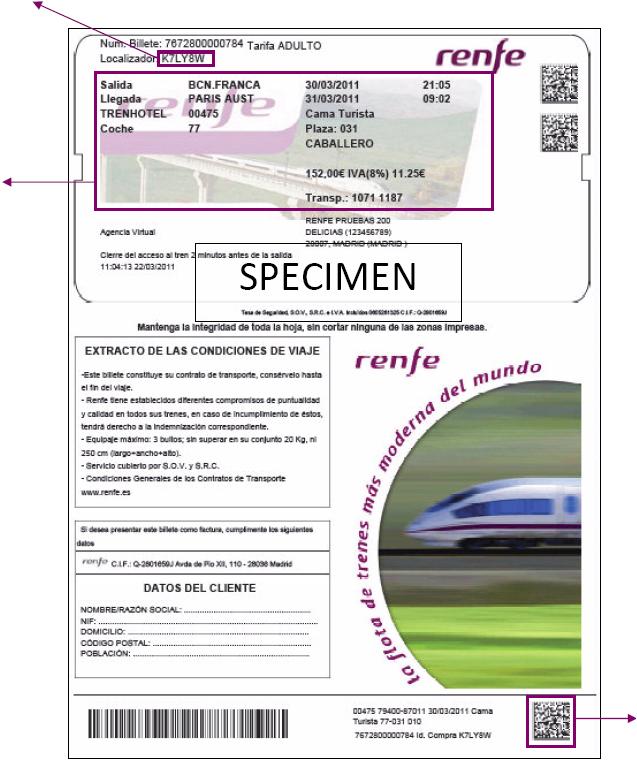 Spanish Trains Renfe For Renfe Print At Home tickets do not need to be printed off anymore and can be simply shown on an electronic device (mobile phone, tablet, laptop).