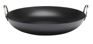 The shape is also perfect for Baltis, Biryani and Spanish omelettes. The pan is suitable for the hob top and also for oven use up to 180ºC.
