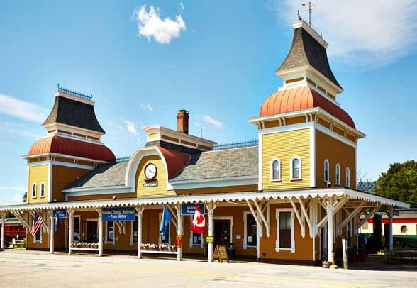Fall Travel: Weekend Getaways The Notch Train, Conway Scenic Railroad North Conway, New Hampshire Of note 1965 and 1966 GE diesel-electric locomotives, 1955 Budd Vista Dome, and 1940s and