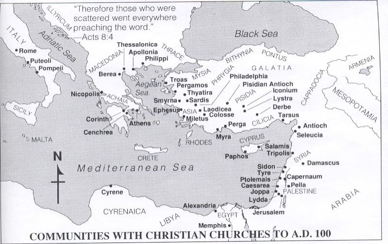 The spread of churches (through 100 AD) (Nelson s Complete book of Bible Maps and Charts) V. So what?