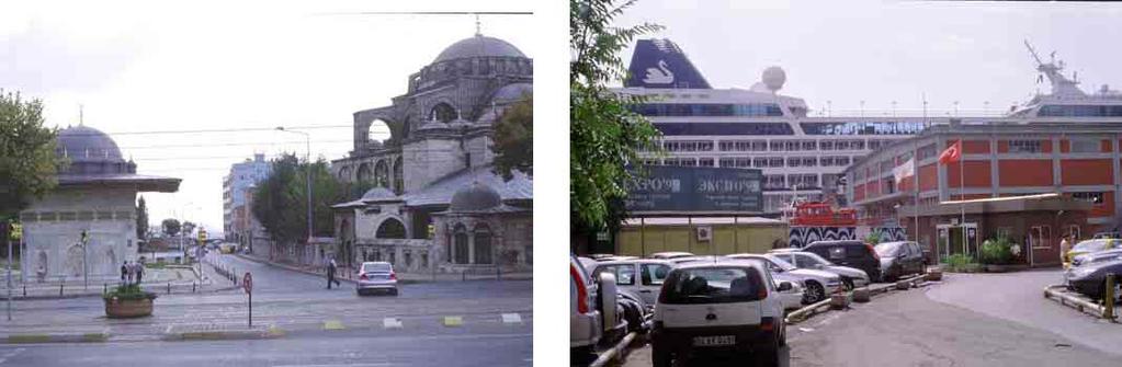19. Tophane Fountain and Kılıç Ali Paşa Mosque, 2006 20. Cruise ship at Tophane Pier seen from Cad.