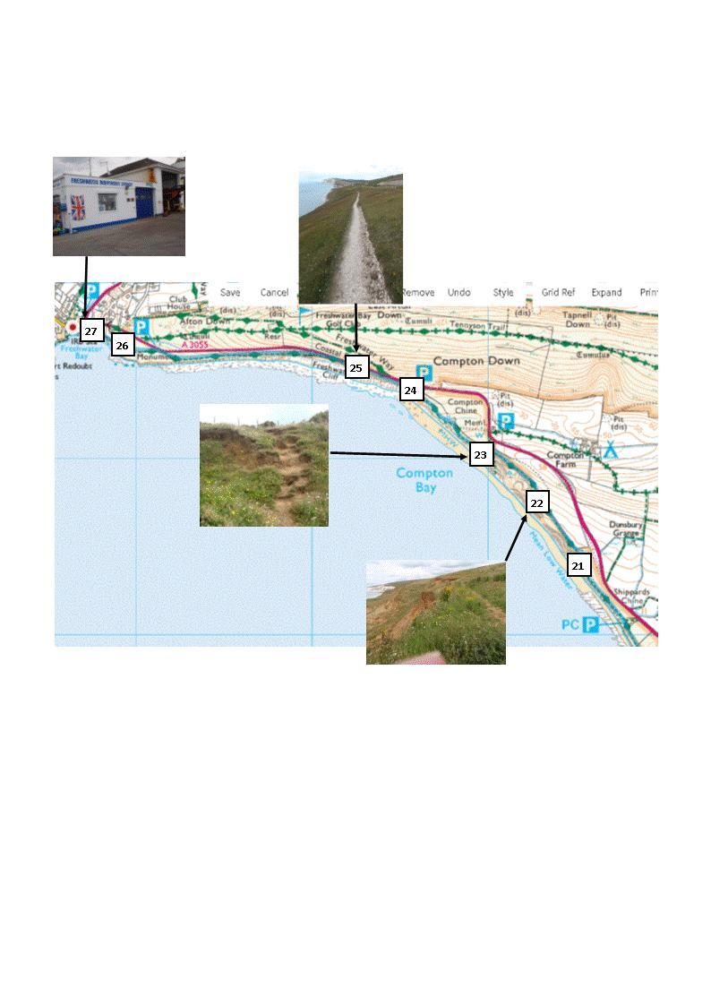 Shippard s Chine to Freshwater Bay Lifeboat Station (Stretch 6) Key map references 21 SZ 3756 8449