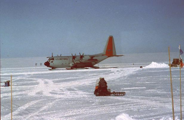 Arrival at Greenland Summit Air National Guard C-130 Herc transport plane