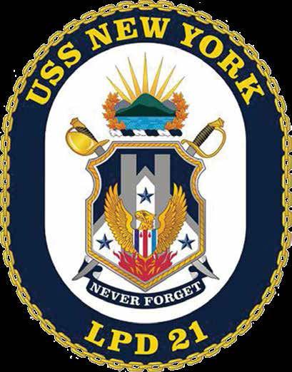 More about the USS New York The crest of the USS New York The USS New York was built to carry up to 360 U.S. Navy sailors and 700 to 800 combat-ready Marine Corps troops, their equipment, and supplies.