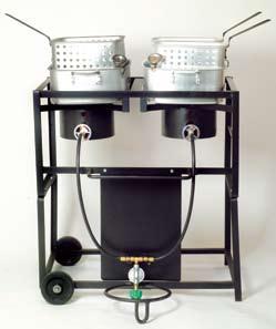 5 d X h Shipping Weight: 62 lbs. NEW! NEW! Double Cooker PLUS Pots & Baskets!
