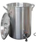 5 w X 13.75 d X 16.25 h 30 Qt. Aluminum Turkey Pot with Lid, Lifting Rack and Lifting Hook. Shipping Weight: 8 lbs.