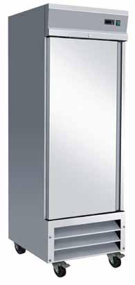 TM Bottom Mount Reach-In Refrigerators Available in one, two or three sections Stainless steel front & sides Aluminum back & interior w/stainless steel floor Solid state thermostat w/ digital display