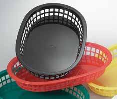 7 8"W x 2"D Plastic Red 858999 Platter Basket 0 5
