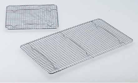 Pan Grates Chrome-plated steel wire Keeps food from sticking to bottom of steam pans Raised