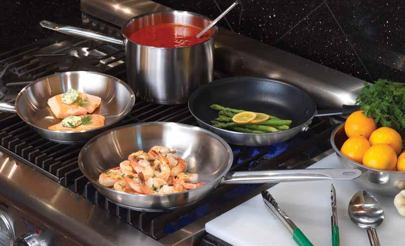 Professional Cookware Choosing Cookware Think about your menu when deciding between Aluminum and Stainless Steel cookware.