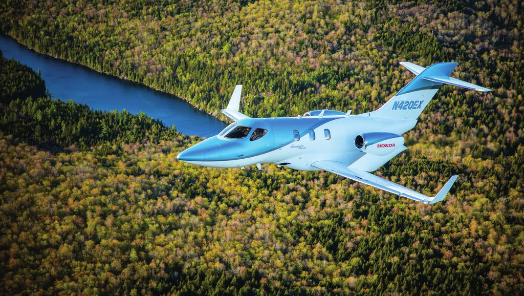 A commitment to bluer skies. HondaJet Elite not only transports passengers to beautiful and remote locations around our planet, but it also protects those places for the next generation to visit.