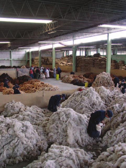 Massive sorting rooms, huge machines and miles of yarn spinning devices are everywhere at Michells.