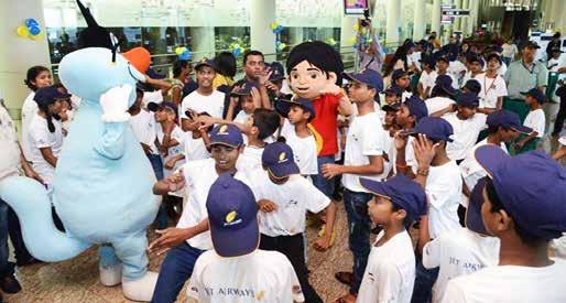 Hawk T1 aircraft at GVK CSIA GVK CSIA celebrated Children s Day This Children s Day, MIAL in collaboration with Jet Airways made dreams come true for kids from the Nanhi Kali Foundation, Shelter Don
