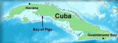 1961 - the US sponsored the infamous and ill-fated Bay of Pigs invasion by Cuban exiles (those