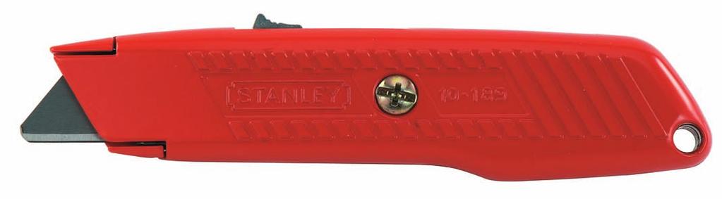 STANLEY QUICKCHANGE RETRACTABLE BLADE UTILITY KNIFE Durable, all-metal knife body construction. Quick one-button blade change - No Tools Required.