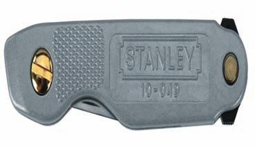 Blade cartridge automatically slides new blade into position after old blade is removed. Works with this standard Stanley snap-off blade (11-301).