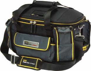 STANLEY FATMAX XTREME ROUND TOP TOOL BAG 22" Made of durable and virtually maintenance free 1200 x 1200 denier polyester fabric. Bottom made of tough wear and water resistant plastic.