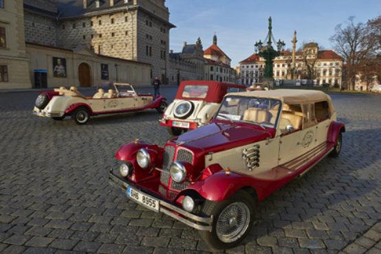 Late afternoon start your Prague visit with a 1 hr tour in an antique classic car