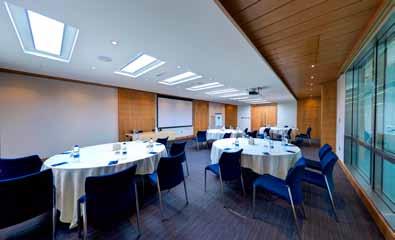 With soundproof walls, a The new meeting rooms come complete with high-speed Wi- Fi, adjustable lighting and projectors; innovative built-in sound systems are also available in the