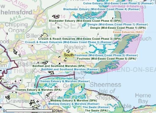 Southend Foulness (Mid-Essex Coast Phase 5) (Ramsar) Foulness (Mid-Essex Coast Phase 5) (SPA) Crouch & Roach Estuaries (Mid-Essex Coast Phase 3) (SPA) Crouch & Roach Estuaries (Mid-Essex Coast Phase