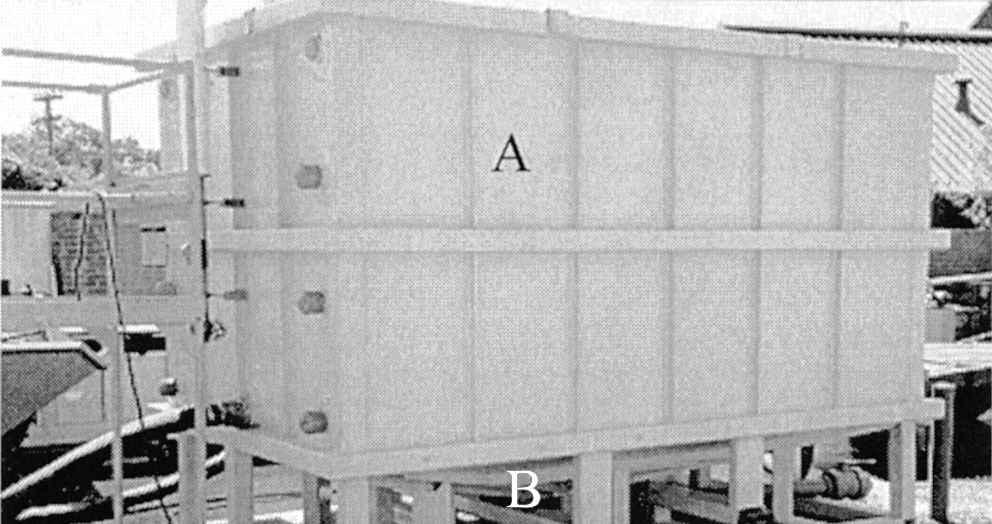 79 RAMESH ET AL. J. Food Prot., Vol., No. FIGURE 1. Decontamination unit for the cleaning of poultry transport containers. (A) Rectangular berglass tank (. by. by. m) with steel reinforcement.